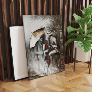 Kadın ve Erkek  Led Işıklı Kanvas  Tablo