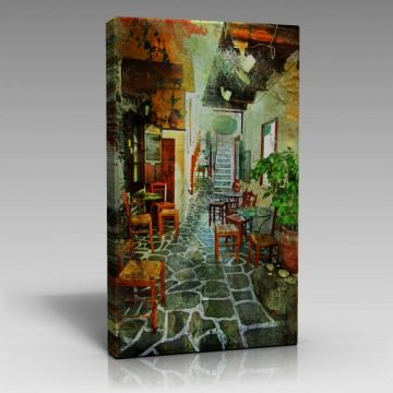 Sokak ve Sandalyeler Tablo (45cm x 65cm)