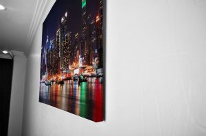 New York Led Işıklı Canvas Tablo