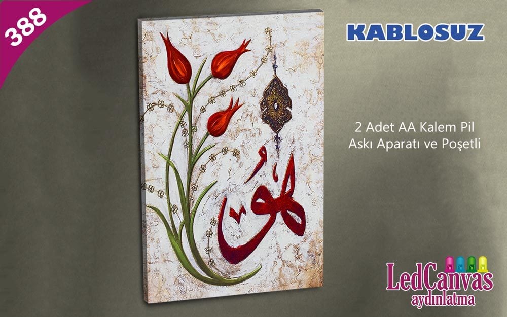 Lale Hat Sanatı Işıklı Tablo