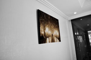 Aşıklar Led Işıklı Kanvas Tablo