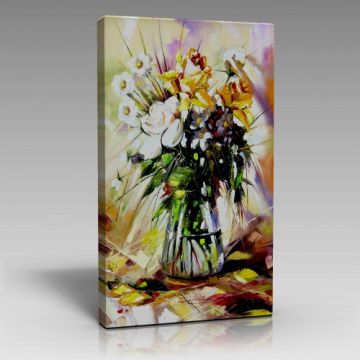 Vazoda Çiçekler Canvas Tablo (80cm x 120cm)