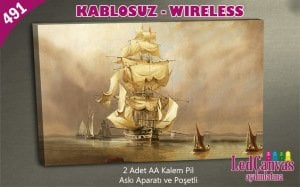 Büyük Yelkenli Gemi Led Işıklı Tablo