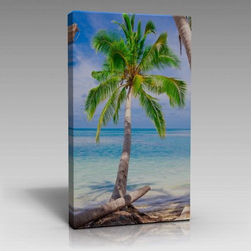 Palmiye Ağacı ve Deniz Tablo (80cm x 120cm)
