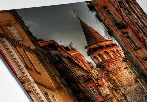 Galata Kulesi Woswos İstanbul Işıklı Tablo