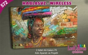 Afrikalı Kadın Led Işıklı Kanvas  Tablo